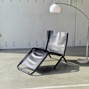 Loungestol Sort Læder