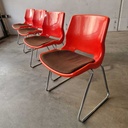 Stol Orangerød/ Brun