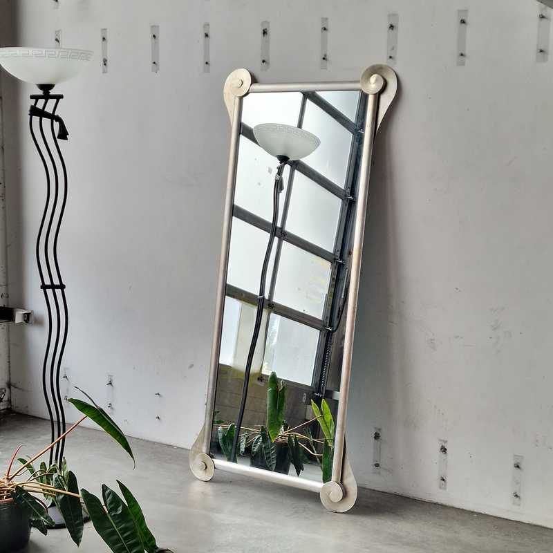 [p2877] Spejl Vintage Stål 