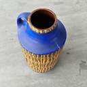 Vase West Germany Blå/Gul