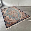 Tæppe Stort Turkis/Sort