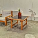 Sofabord Fyrretræ/Sort