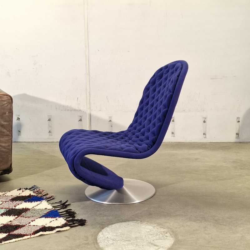 [p3143] Loungestol Blå Verner Panton