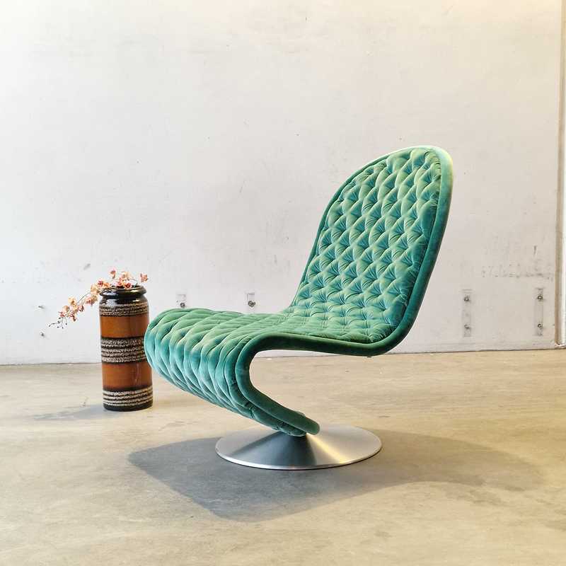 [p3149] Loungestol Grøn Verner Panton