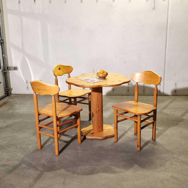 [p3152] Bord og Stole Fyrretræ 