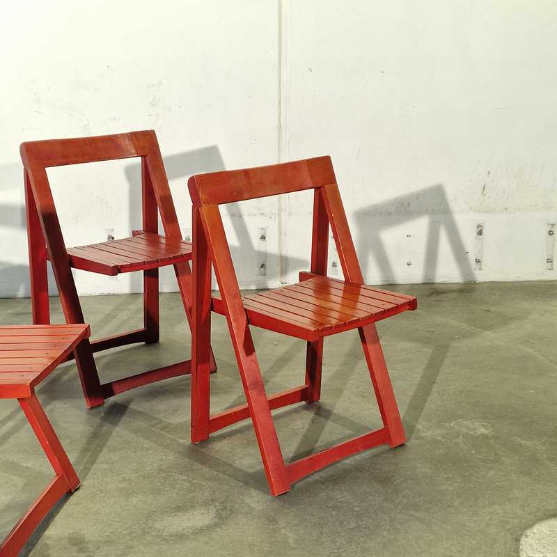 [p3313] Klapstol Rød