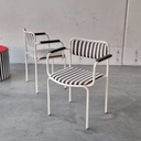 Stol Stribede Hvid/Sort