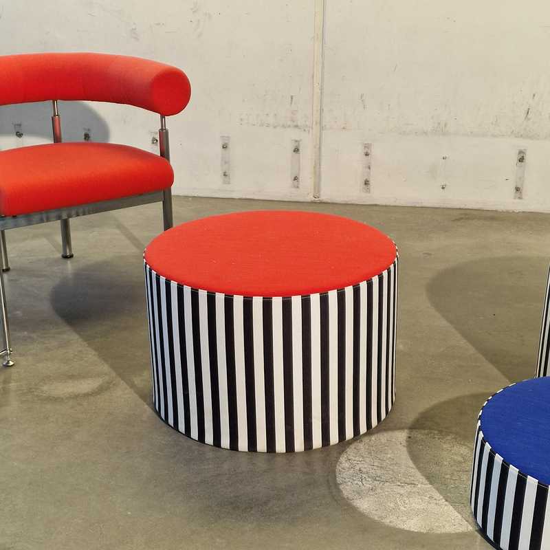 [p3407] Puf Rød Stribet Stor