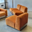 Sofa orange/gul/stål