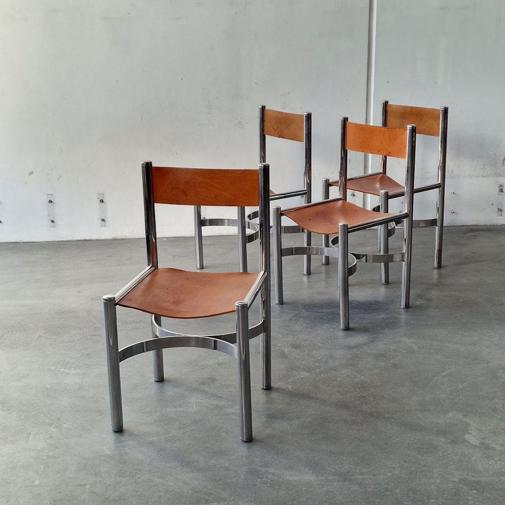 Stole krom og kernelæder 