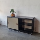 Skænk sort med skydelåger