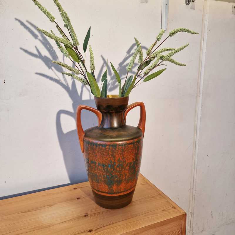 [p136] Vase West Germany Brun/Orange