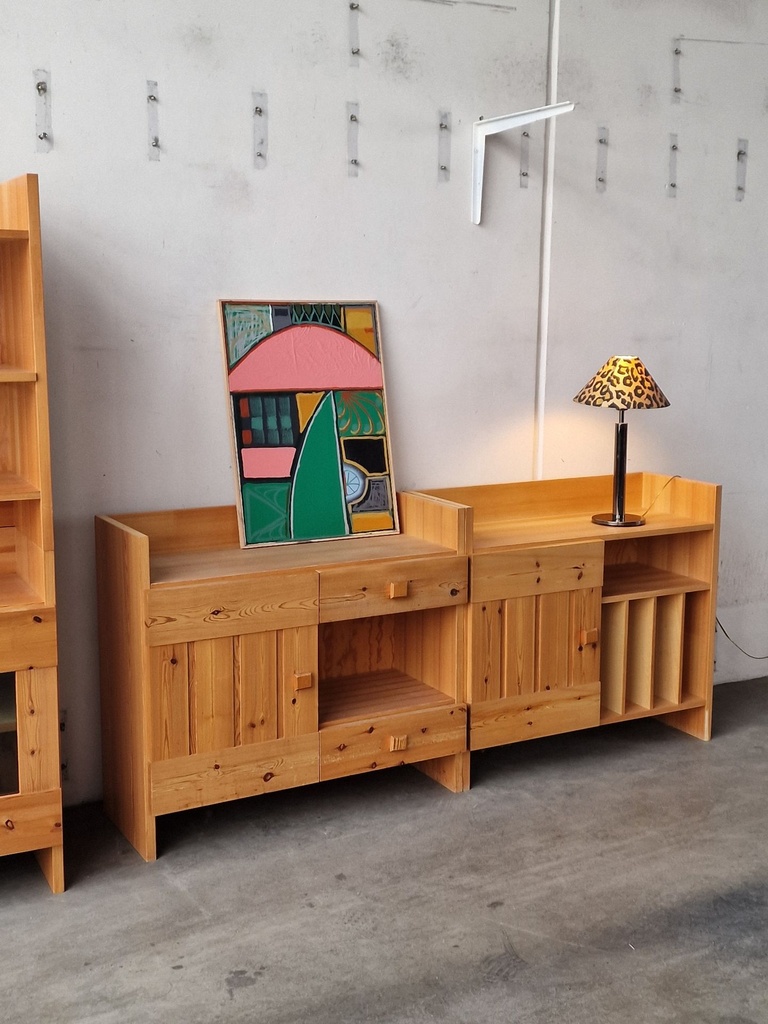 Reol fyrretræ 2 delt 