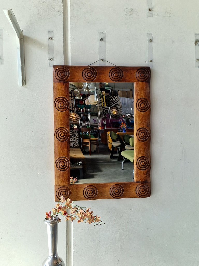 Spejl i oliventræ swirl