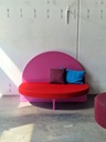 Daybed pink/rød