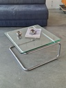 Sofabord glas og krom stel