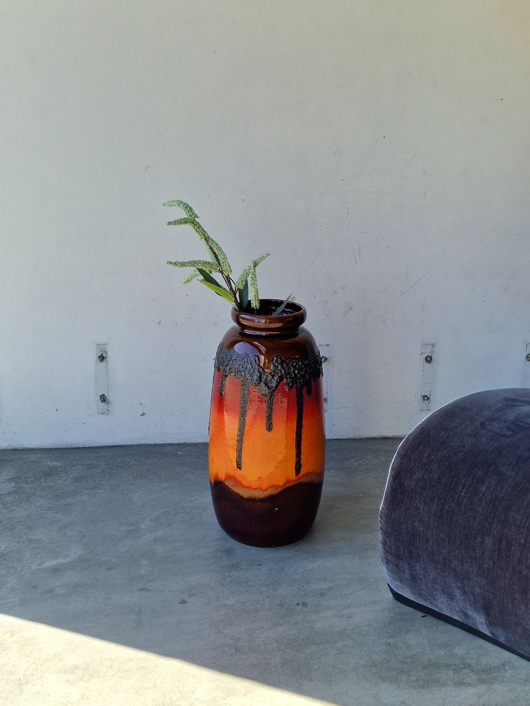 Vase West Germany brun/orange 