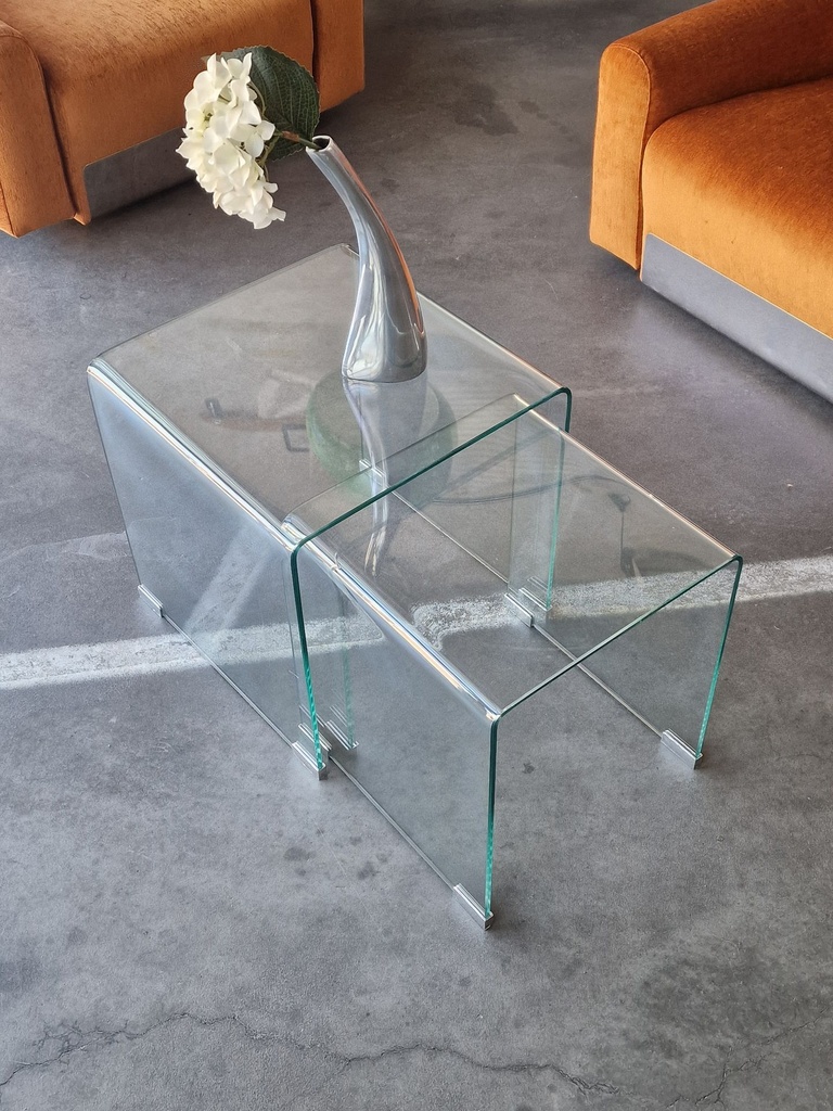 Sofabord glas udtræks