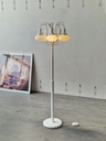 Standerlampe Hvid Bladskærm