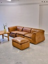 Sofa læder congac
