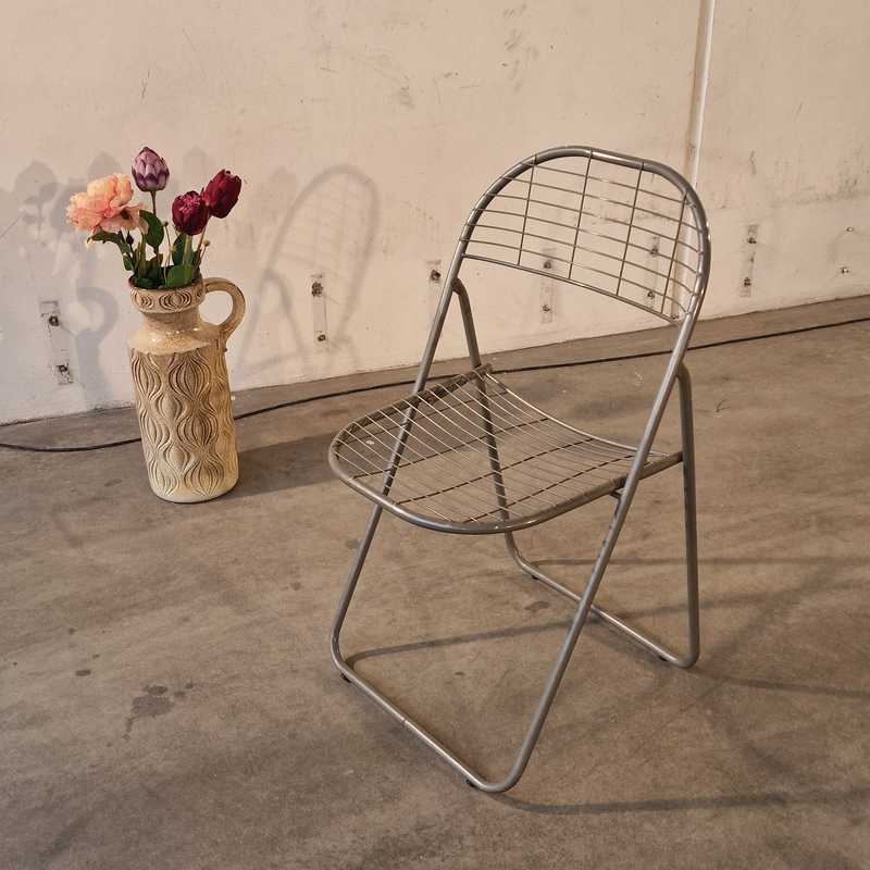 [p2192] Klapstol grå metal