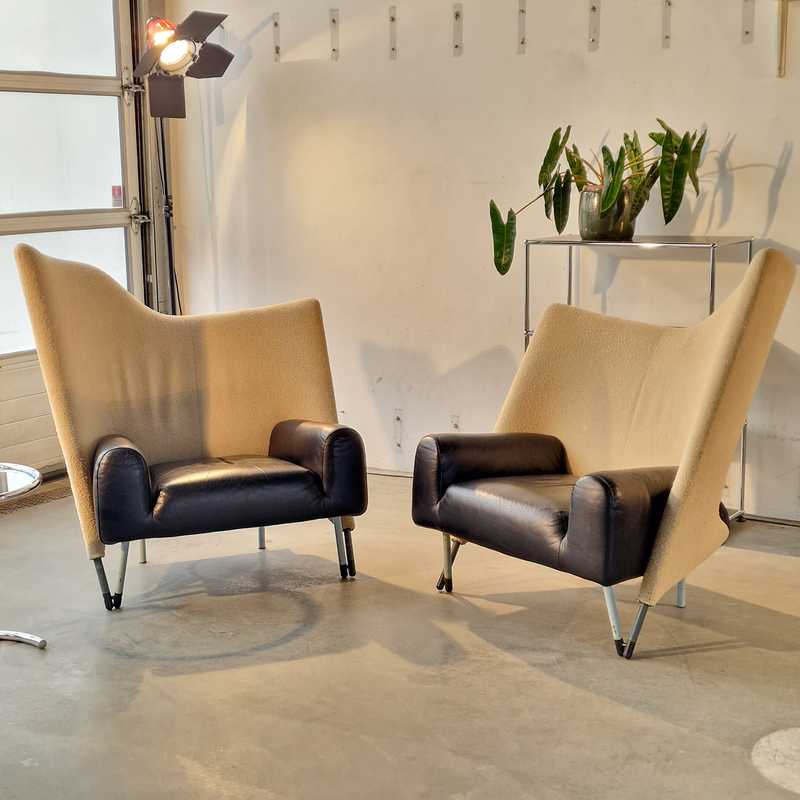 Loungestol Torso Sort og Beige