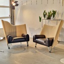 Loungestol Torso Sort og Beige