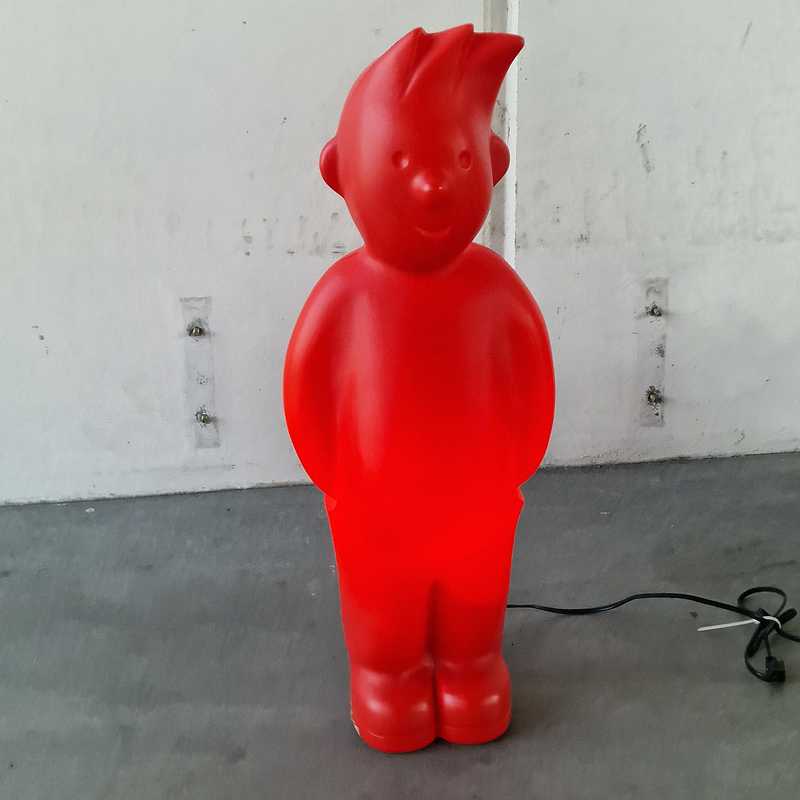 [p2461] Bordlampe Rød Mand